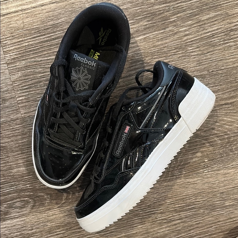 Reebok Classic Black Patent Sneakers